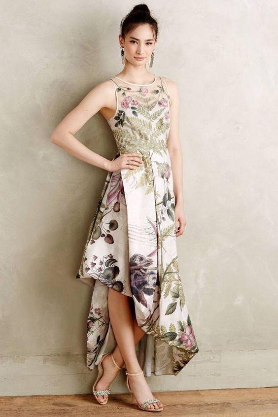 dress asimetris batik